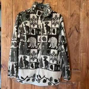 🌲 Woolrich wildlife fleece jacket